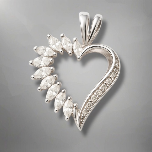 925 sterling silver pendant heart